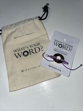 MyIntent Project Twist Bracelet Gold HAVE HOPE w/ Pouch & Card Signed by Doreas